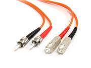 StarTech.com 2m Fiber Optic Cable Multimode Duplex 62.5 125 LSZH ST SC OM1 ST to SC Fiber Patch Cable
