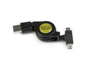 StarTech.com USBRETAUBMB 2.5 Feet Retractable USB to Micro USB and Mini USB Cable