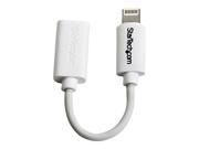 StarTech.com White Micro USB to Apple 8 Pin Lightning Connector Adapter for iPhone iPod iPad Apple Lightning to Micro USB 2.0 Dongle USBUBLTW