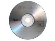 Verbatim 700 MB 52x 80 Minute Branded Recordable Disc CD R 100 Disc Spindle 94554