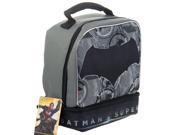 Batman Dark Knight Dual Compartment Childrens Kids Boys Girls Insulated Lunch Box School Picnic Bag