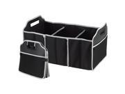 Collapsible Folding Auto Car Trunk Storage Organizer Caddy Bag with 3 Large Sections