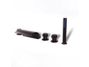 Triple Handle Deck Mount Tub Faucet Trim With Handshower