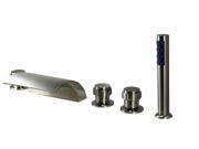 Triple Handle Deck Mount Tub Faucet Trim With Handshower