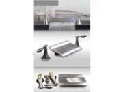 KOKOLS 3 Pcs Waterfall Roman Bath Tub Sink Faucet Widespread