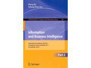Information and Business Intelligence Communications in Computer and Information Science