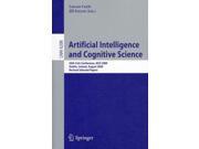 Artificial Intelligence and Cognitive Science Lecture Notes in Artificial Intelligence