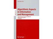 Algorithmic Aspects in Information and Management Lecture Notes in Computer Science