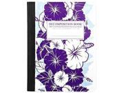 Purple Hibiscus Large 2 Color Decomposition Ruled Book