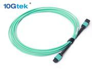 MPO to MPO Fiber Optic Patch Cable 3 Meter OM3 Multimode Uniboot for QSFP SR4 10 Packs