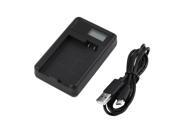 USB Rechargeable LCD Display Battery Black Charger for Canon LP E8