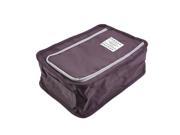 1pc Portable Waterproof Travel Zipper Shoe Makeup Cloth Organizer Storage Bag Purple