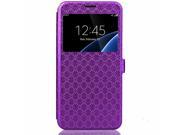 Full Protect Leather Case Cover Lattice Diamond For Samsung Galaxy S7 Edge