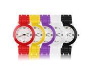 Fashion Men Women Girl Couple Silicone Rubber Band Quartz Wrist Watch