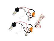 2pcs 1156 Dual Color Switchback LED Turn Signal Light With DRL Function Kit