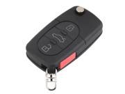 3 Button With Panic Flip Remote Key Fob Case Shell Blade for AUDI A4 A6 A8