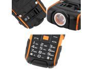 NO.1 A9 2.4 Waterproof Mobile Cell Phone Shockproof Dual SIM Cards Alarm