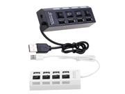 High Speed 4 Port USB 2.0 External Multi Expansion Hub with ON OFF Switch