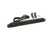 Fuji Labs 19 Rackmount 12 Outlet PDU Plastic Case with 6Ft Power Cord 15A 12A UL