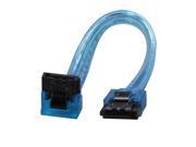 6inch 180 to 90 degree 6Gb s SATA3 Serial ATA DATA cable w latch Lock for SATA 3.0 SATAIII 6Gbps HDD Hard Drive Disk SSD UV Blue