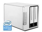 NOONTEC TerraMaster F2 220 NAS Server 2 Bay Intel Dual Core 2.41 GHz 2GB RAM Network RAID Storage for Small Medium Business Diskless