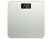 Smart Weigh 400lb Sleek Digital Bathroom Body Weight Scale Tempered Glass Silver