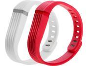 SEALED NEW WoCase Flexband Fitbit Flex Tracker ONE SIZE Red/White Wrist BAND 2pk
