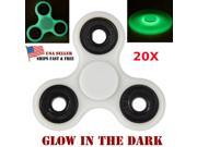 20 Packs Glowing Fidget Tri Hand Ceramic Ball Spinner Anxiety Stress Reducer Toy