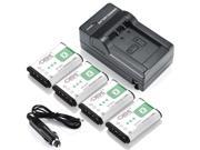 ML 4x NP BX1 Li ion Battery for Sony DSC RX100 HX300 HDR AS15 AS10 AS100V Charger