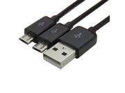 USB male to 2 Micro USB Splitter charge cable