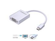 USB C USB 3.1 Type C to VGA 1080p HDTV Adapter Cable for macbook 12