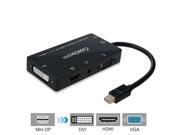 Thunderbolt Mini DisplayPort to VGA HDMI DVI Audio 4in1 for sufacepro bk adapter