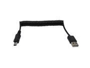 3FT Spiral Coiled USB MINI 5 Pin Male to USB 2.0 A Cable