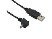 micro USB male up angle to USB A 2.0 male adapter Extension Cable Data cord 25cm