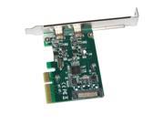 PCI E 4X to 2 Port USB 3.1 Type C Adapter Expansion Card w SATA 15pin