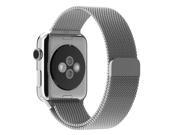 Watch Band 42mm Milanese Loop Stainless Steel Bracelet Strap WatchBand for Apple Watch 42mm with Unique Magnet Lock Silver