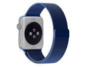 Watch Band 42mm Milanese Loop Stainless Steel Bracelet Strap WatchBand for Apple Watch 42mm with Unique Magnet Lock Blue