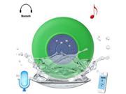Mini Waterproof Handsfree Wireless Bluetooth Speaker with Sucker Green
