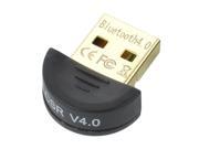 Compact sized Bluetooth V4.0 CSR4.0 USB Dongle Adapter Black