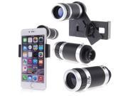 8X Zoom Telescope Optical Camera Lens with Universal Holder for all Cellphone Black