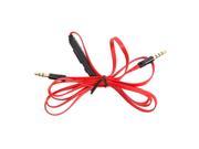 M2 3.5mm Plug 1.2M Plug Audio Cable with Microphone Red Black