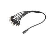 1 to 8 Splitter Cable for Security System Camera Black