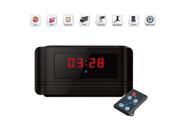1280 x 720 HD Multi function Spy Clock with Hidden Camera Motion Detection Black