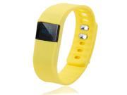 TW64 Pedometer Smart Bracelet Watch with Bluetooth 4.0 IP67 Anti lost Function Yellow