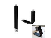 Flexible USB Charging Sync Data Cable Stand for iPhone 5 5S 6 6 Plus iPad Mini Air Black 9cm