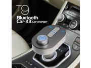T9 Car Handsfree Bluetooth 3.0 Stereo FM Transmitter White Silver