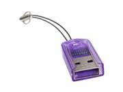 USB 2.0 Micro SD TF Memory Card Reader Purple