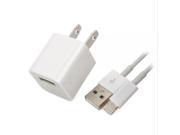 AC Power Adapter USB 8 Pin Lightning Data Charging Cable for iPhone 6 6 Plus 5 5S White US Plug