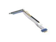 PCI E Flex Ribbon 1X to 16X Riser Card Adapter Extension Cable with Power Supply