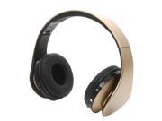 OVLENG ZEB203 3.5mm Bluetooth Wireless Stereo Headphones Headset with Microphone Golden